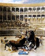Francisco de goya y Lucientes Picador Caught by the Bull oil painting on canvas